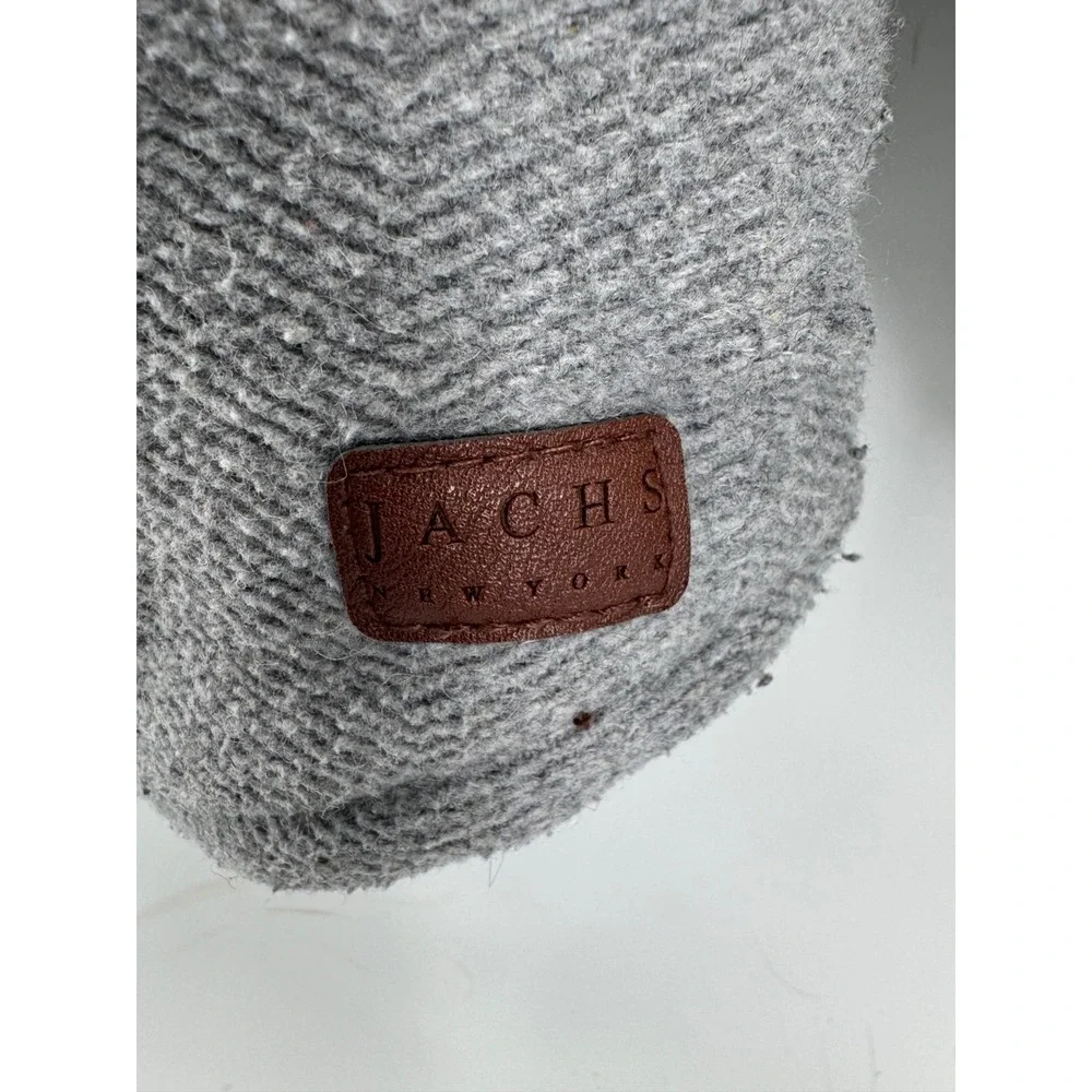 Jachs New York Herringbone Shirt Jacket Mens L Button Front Pockets Gray‎